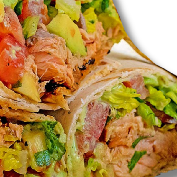 Salmon Avocado Burrito